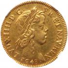 France. Louis XIV (1643-1715). Gold Louis d'or a la meche longue, 1648-& (Aix)