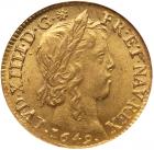 France. Louis XIV (1643-1715). Gold Louis d'or a la meche longue, 1649-A (Paris)