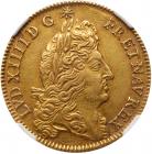 France. Louis XIV (1643-1715). Gold 2 Louis d'or a l'ecu, 1690-B (Rouen)