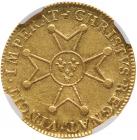 France. Louis XV (1715-1774). Gold Louis d'or a la croix de Malte, 1718-9 (Renne - 2