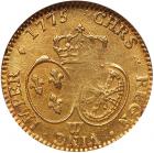 France. Louis XVI (1774-1792). Gold Louis d'or au buste habille, 1775-W (Lille) - 2