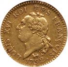 Louis XVI (1774-1792). Gold Constitutionnel Louis d'or of 24 Livres, 1792-A (Paris)