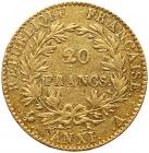 Napoelon Bonaparte, Consulate (1799-1804). Gold 20 Francs, AN XI-A (1802-1804) Paris mint - 2