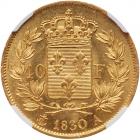 France. Charles X (1824-1830). gold 40 Francs, 1830-A (Paris) - 2