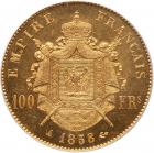 France. Napeoleon III (1852-1870). gold 100 Francs, 1858-A (Paris) - 2