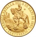 Mexico. Centennial of the Battle of Cinco de Mayo. Gold Medal (50 Pesos), 1962 (