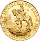 Mexico. Centennial of the Battle of Cinco de Mayo. Gold Medal (50 Pesos), 1962 (