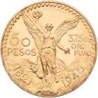 Mexico. Estados Unidos. Gold 50 Pesos, 1945