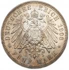 German States: Saxe-Weimar-Eisenach. Wilhelm Ernst (1901-1918). Silver 5 Mark, 1 - 2