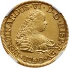 Chile. Fernando VI (1746-1760). Gold 4 Escudos, 1750/5 J, Santiago mint