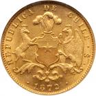 Chile. Republic. Gold 10 Pesos, 1872, Santiago mint