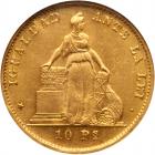 Chile. Republic. Gold 10 Pesos, 1872, Santiago mint - 2