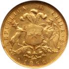 Chile. Republic. Gold 10 Pesos, 1866, Santiago mint