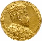 Great Britain. Edward VII (1902-1910). Gold Coronation Medal, 1902 (17.2g)