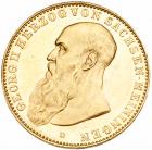 German States: Saxe-Meiningen. George II (1866-1914). Gold 20 Marks, 1910-D