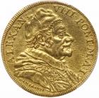 Papal/Roman States. Alessandro VIII - Pietro Ottoboni (1689-1691). Gold Quadrupla, 1690, Anno I.