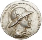 Kingdom of Baktria, Eukratides I 171-145 BC. Silver Tetradrachm (17.02 g) Superb