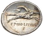 C. Piso L.f. Frugi, ca. 67 BC. Silver Denarius (3.70 g) Mint State - 2