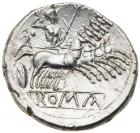 Roman Republic. Anonymous, circa 225-212 BC. Silver Quadrigatus (6.50 g) Superb - 2