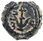 Judaea, Herodian Kingdom. Herod II Archelaus. AE Prutah (1.31 g), 4 BCE-6 CE EF