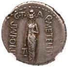 Q. Caecilius Metellus Pius Scipio. Silver Denarius (3.94 g), 47-46 BC