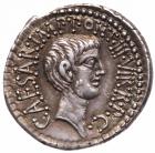 Mark Antony & Octavian. Silver Denarius (3.78 g), 41 BC Superb EF - 2