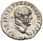 Vespasian. Silver Denarius (3.43 g), AD 69-79 Superb EF