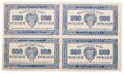 100, 250, 500 and 1,000 Roubles, 1921.