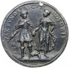 Medal. Lead, After Cast. 64 mm. To Commemorate Peace Between Russia and Poland, 1686. - 2