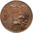 Medal. Bronze. 45 mm. By Hautsch and Lauffer. On the Sacred league between Russia, Poland, Venice and the Holy Roman Empire agai