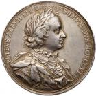 Medal. Silver. 45.6 mm. By Philipp Heinrich Muller. Capture of Elbing, 1710.