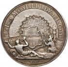 Medal. Silver. 45.6 mm. By Philipp Heinrich Muller. Capture of Elbing, 1710. - 2