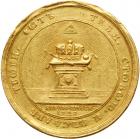 Medal of 12 Ducat weight. GOLD. 42.26 gm. Signed by I.S. On the Coronation of Peter II, 1728. - 2