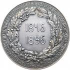 Medal. Silver. 62 mm. By A. Vasyutinsky. On the 50th Anniversary of the Imperial Russian Archaeological Society, 1896. - 2