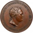 Medal. Bronze. 65 mm. Unsigned, by A. Vasyutinsky. Centennial of the Corps of Pages, 1902.