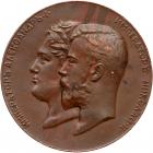 Medal. Bronze. 64 mm. Unsigned, by A. Vasyutinsky. Centennial of the Finnish Leibgarder Regiment, 1906.