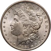 1881-CC Morgan $1 MS62