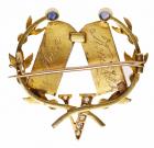 Gold Brooch with Twin Military Shoulderboards. Second Corps, ?K. GOLD. - 2