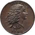 1793 S-5 R4 Wreath Cent with Large LIBERTY. PCGS AU58