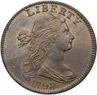 1798/7 S-152 R2 Overdate Large 8 over 7. PCGS AU58