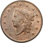 1820 N-10 R2 Large Date. PCGS MS65