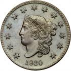 1830 N-6 R4 Medium Letters. PCGS AU58