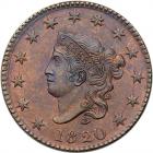 1820 N-13 R1 Large Date. PCGS MS66