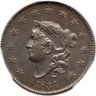 1834 N-5 R5 Large 8 & Stars, Med Ltrs. PCGS MS63