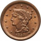 1857 N-4 R1 Small Date PCGS graded MS63 Brown. PCGS MS63