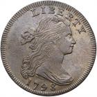 1798 S-155 R3 Style I Hair, Reverse of 1796 PCGS graded AU58, CAC Approved. PCGS