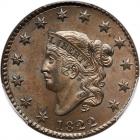 1822 N-4 R2 PCGS graded MS64+ Brown, CAC Approved. PCGS MS64