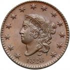 1828 N-6 R1 PCGS graded MS65 Brown, CAC Approved. PCGS MS65