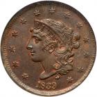 1839 Coronet Head Cent. MS65