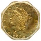 1875/3 (?) Quarter Dollar Octagonal. Liberty Head. Breen and Gillio-777. Low Rarity 7